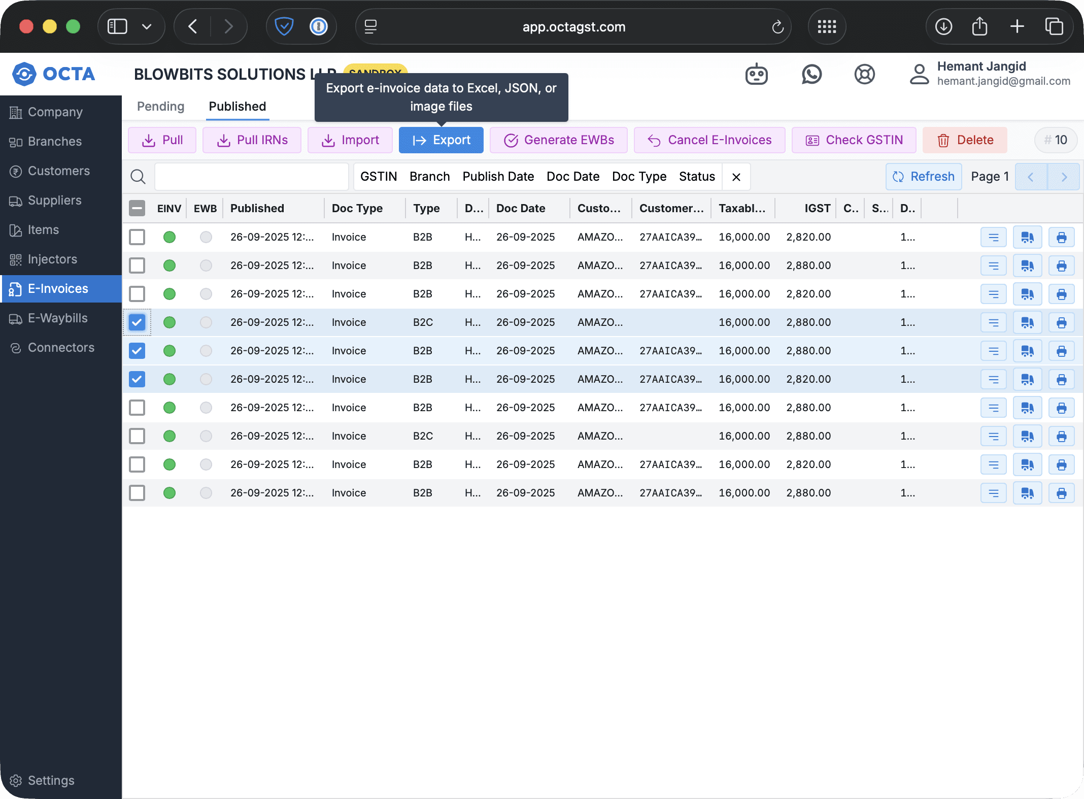 App screenshot