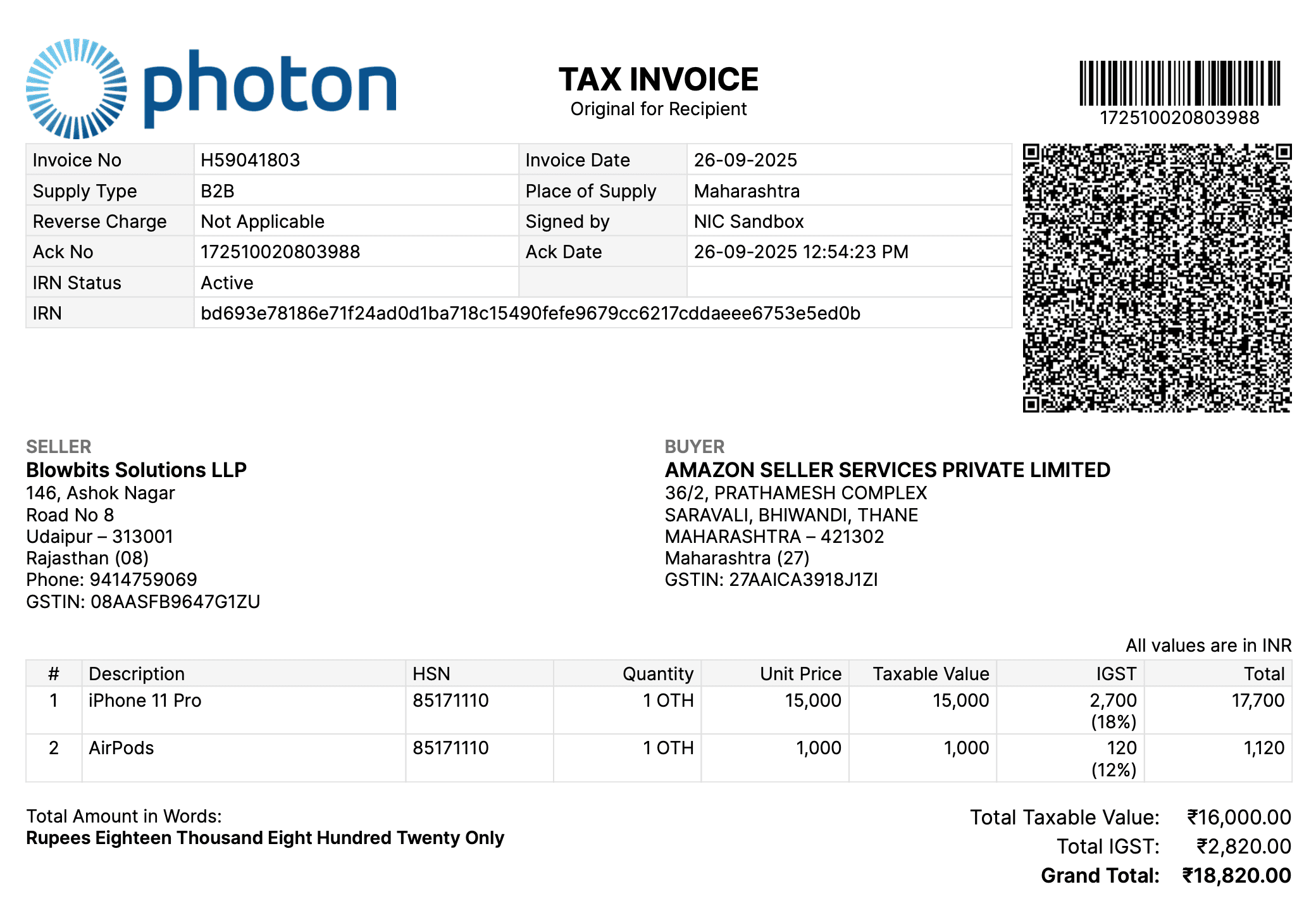 Print E-Invoices