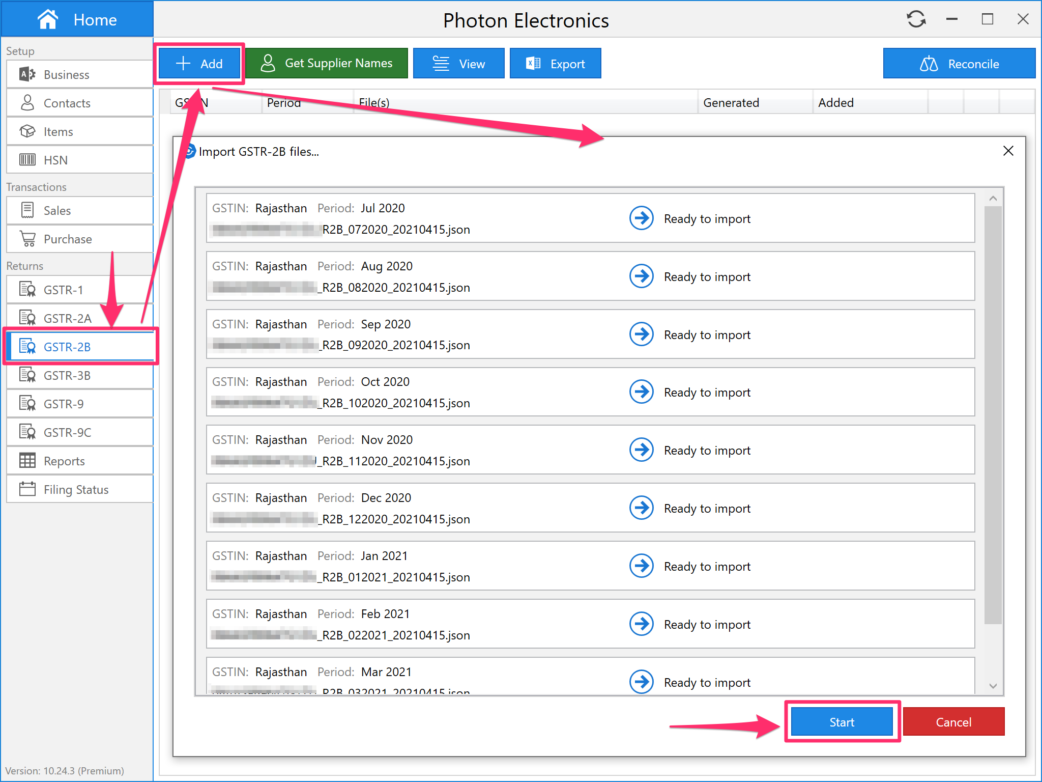Add GSTR-2B Data
