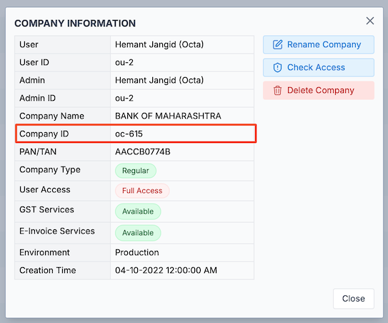 Company information
