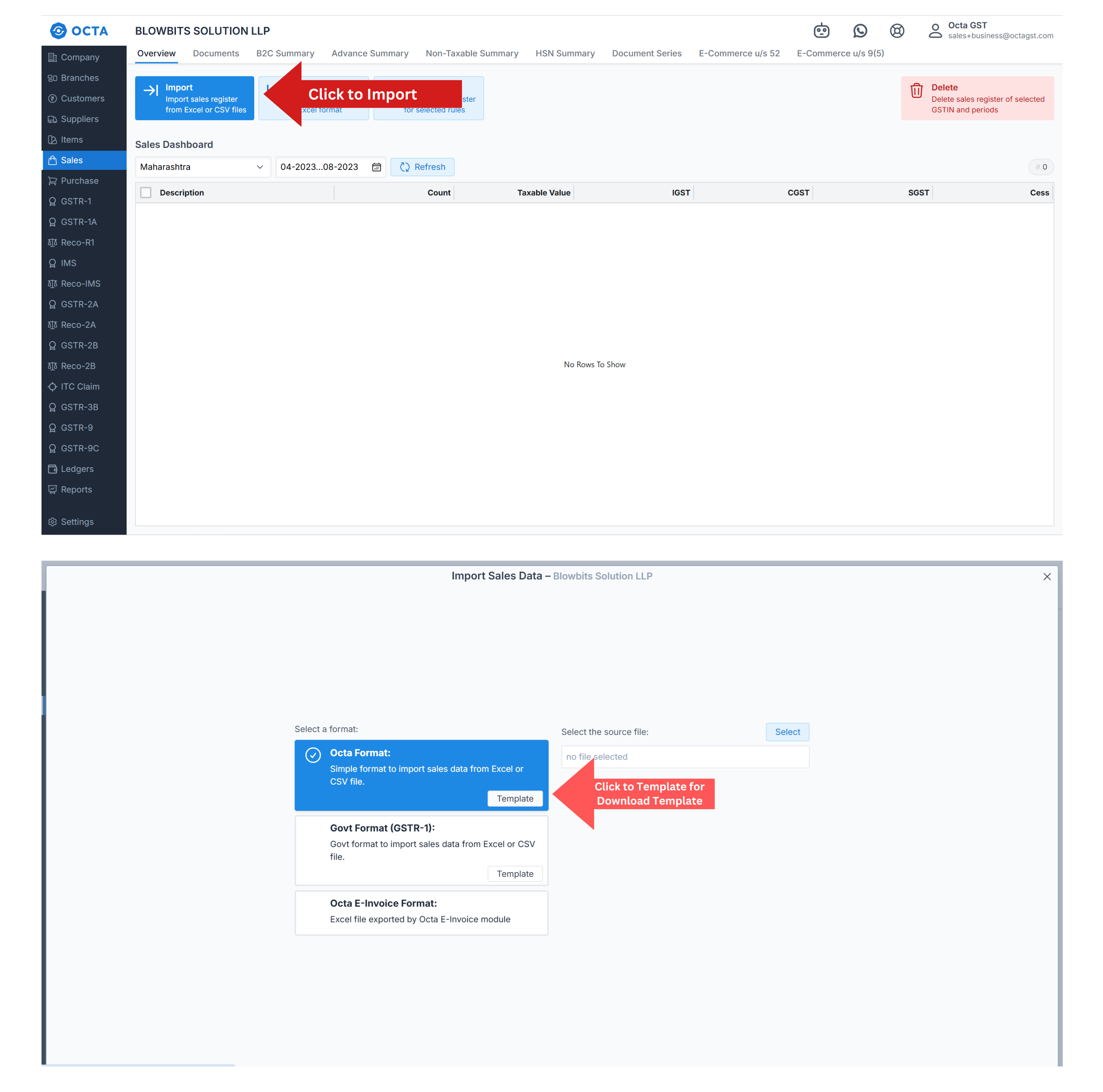 download template