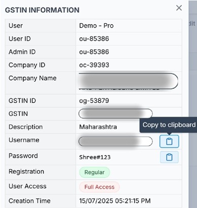GSTIN Information