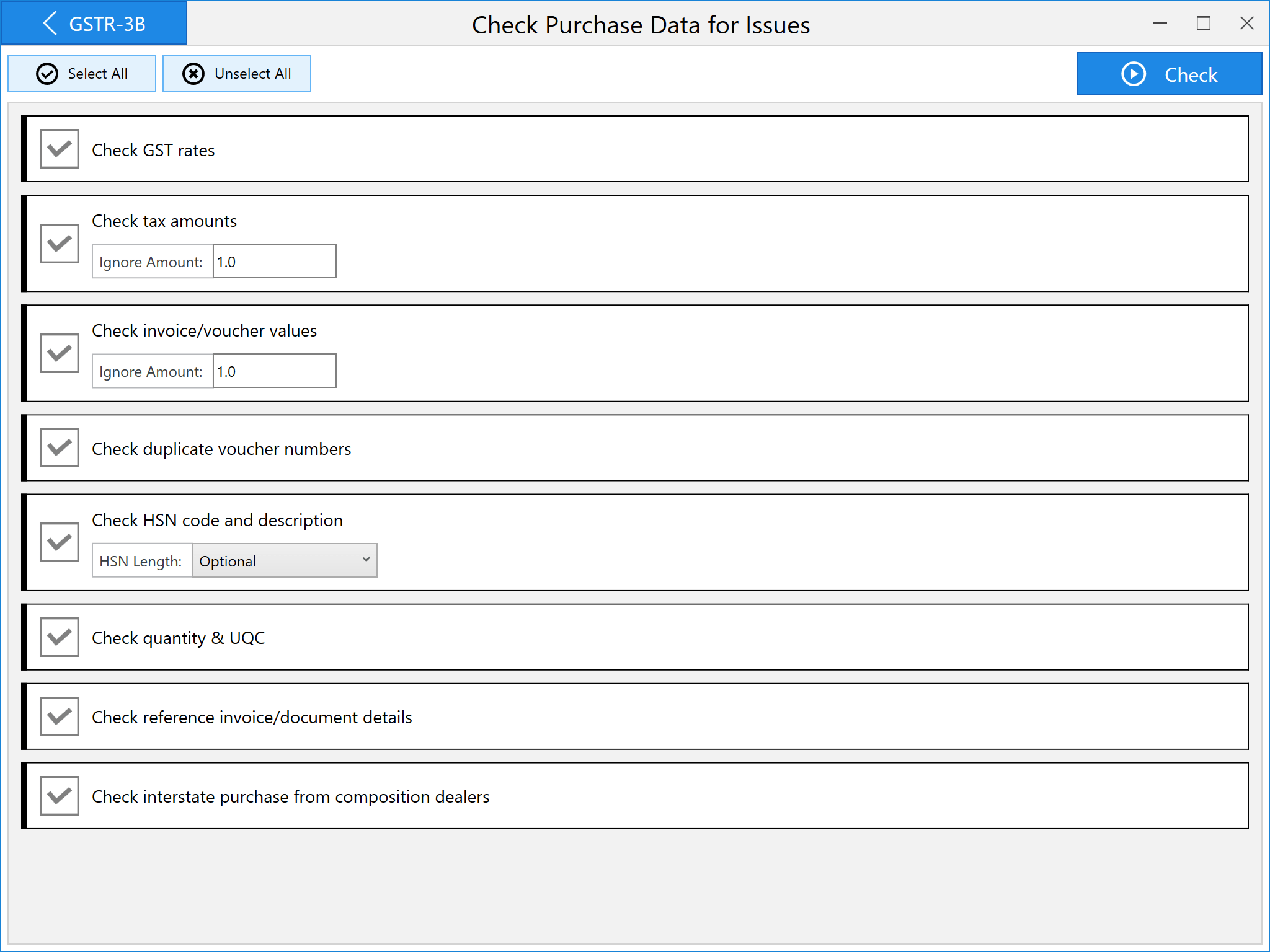 Check Purchase Data