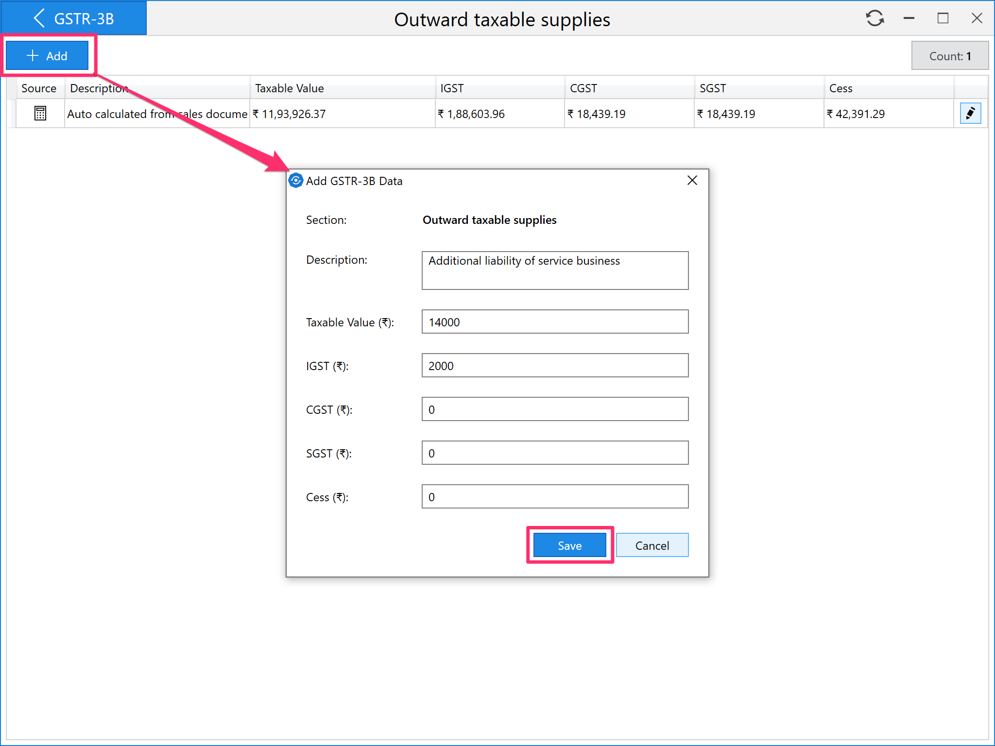 GSTR-3B Manual Adjustment