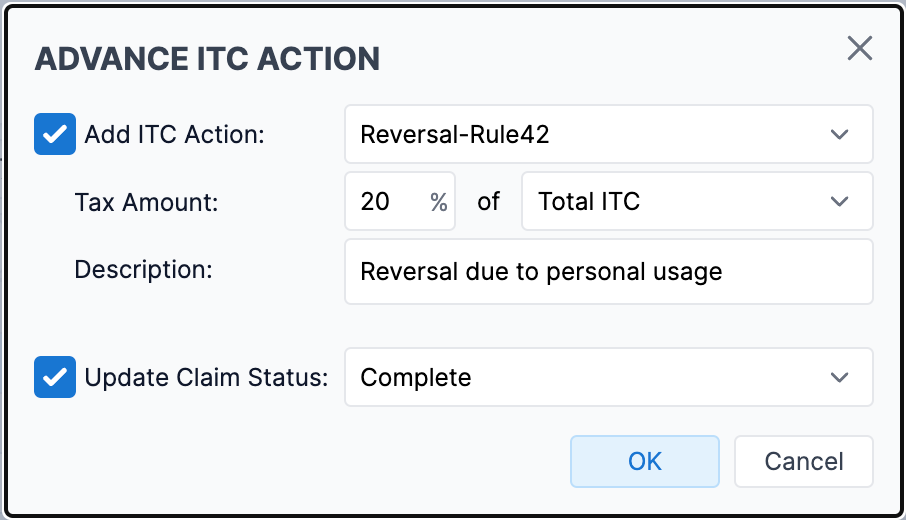 Manual Claim ITC